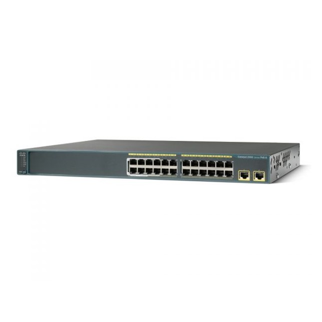 Cisco Switch Catalyst switch 2960 24 10/100 (8 PoE)+ 2 1000BT LAN Base Image (WS-C2960-24LT-L)