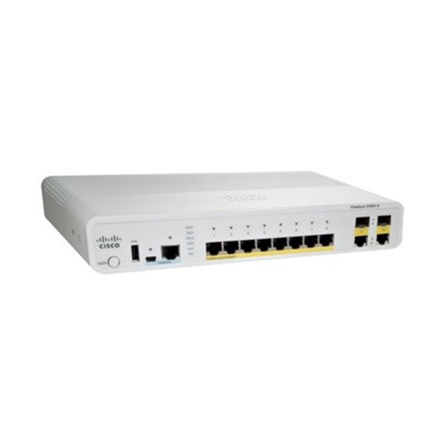 Cisco Switch Cisco Catalyst 2960C Switch 8 FE PoE, 2 x Dual Uplink, Lan Base (WS-C2960C-8PC-L)