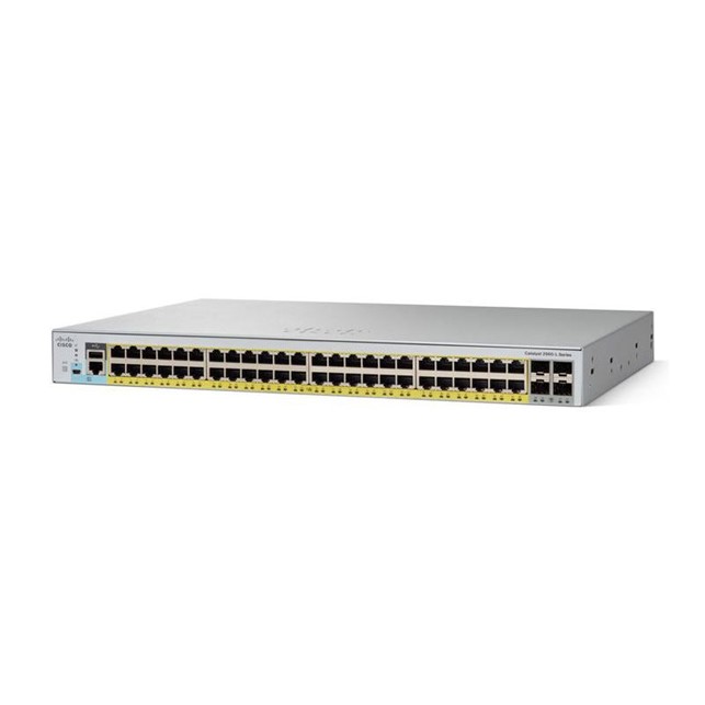 Cisco Switch Catalyst 2960L 48 port GigE with PoE, 4 x 1G SFP, LAN Lite (WS-C2960L-48PS-AP)