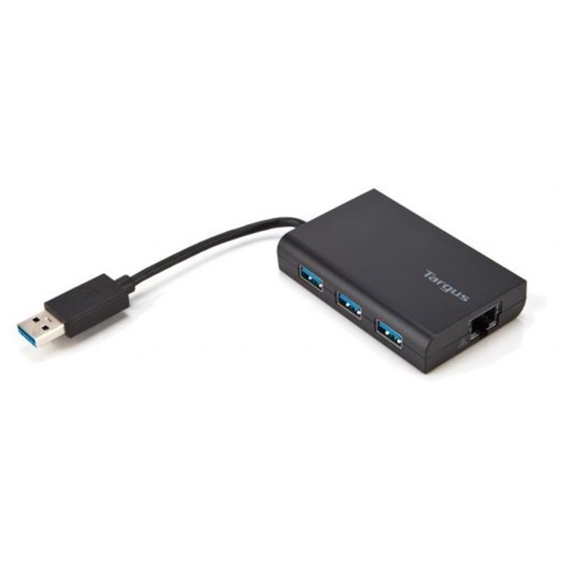 Targus Targus Usb C To Usb 3.0 Hub 3 Port With Gigabit Ethernet (ACH230AP)