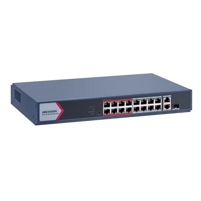 HikVision 16 Port Fast Ethernet Smart POE Switch (DS-3E1318P-EI/M)