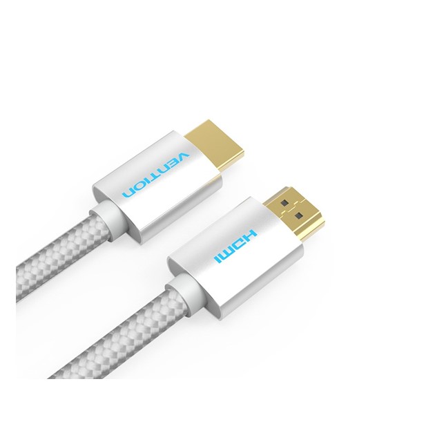Vention Cotton Braided HDMI Cable 8M Silvery Metal Type (AABIK)