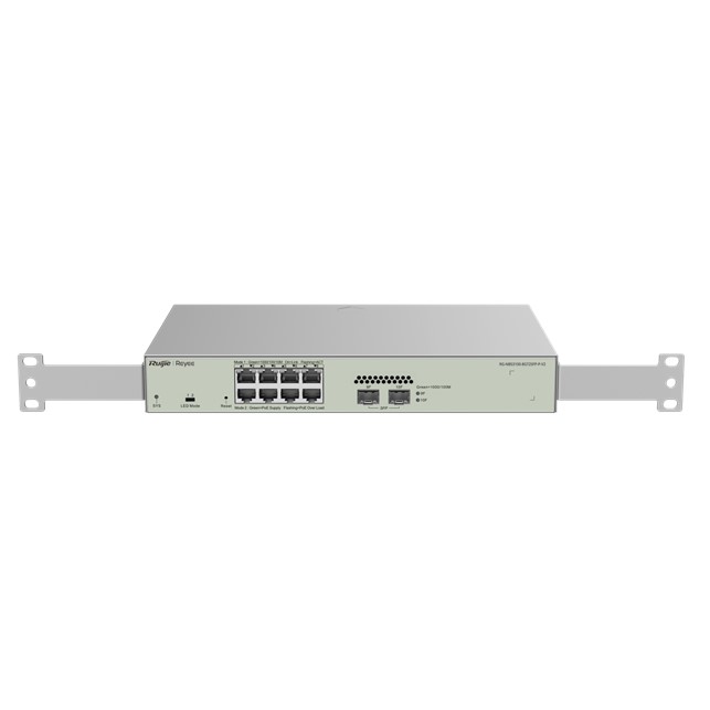 Rujie Reyee10-Port Gigabit Layer 2 Cloud Managed PoE Switch (RG-NBS3100-8GT2SFP-P-V2)