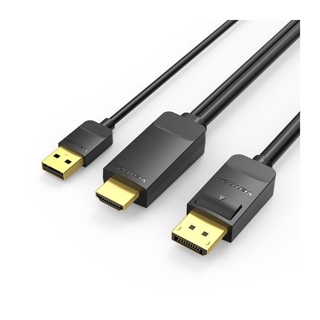 Vention HDMI-A Male to DP Male HD Cable 2M Black (ABJBH)
