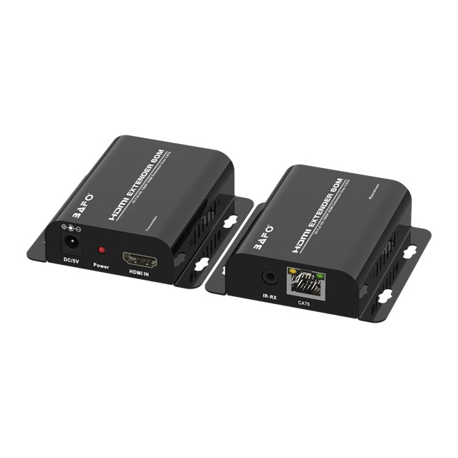 BAFO BF-372B 60M HDMI Extender Over Cat6 Lan Cable with IR