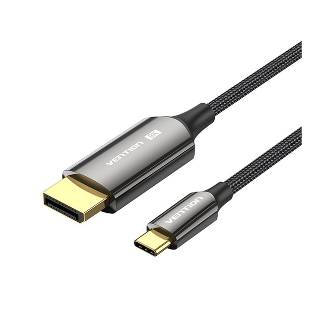 Vention Cotton Braided 8K Bi-Directional USB-C Male to DisplayPort Male Cable 1M (CRFBF)