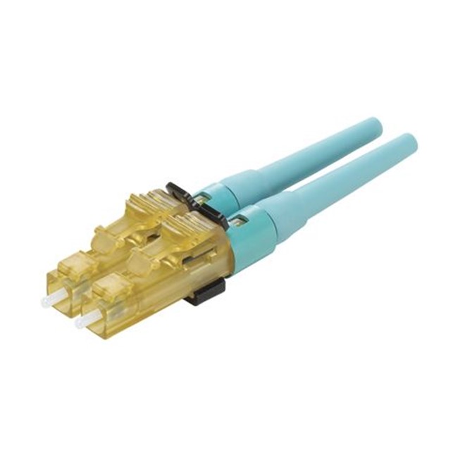Panduit OptiCam® LC Duplex Connector, OM3/OM4/OM5, Aqua