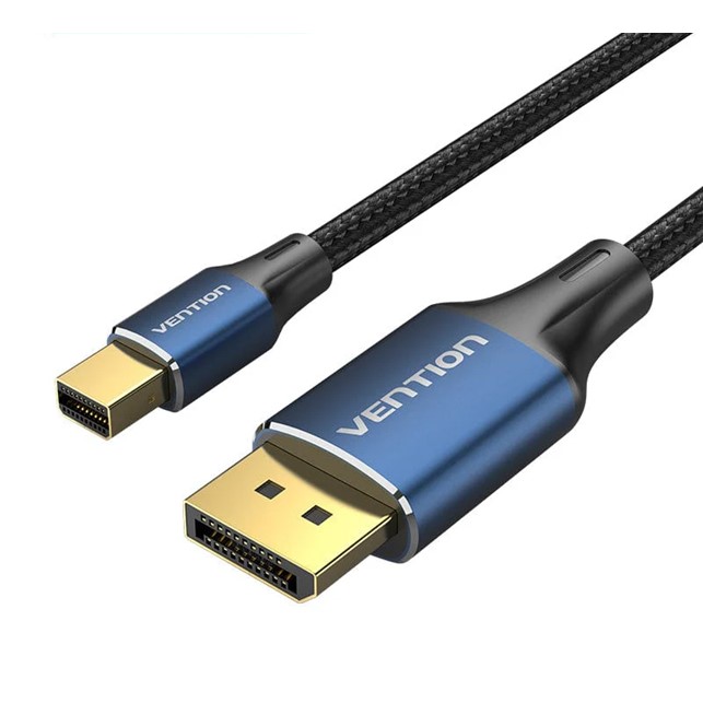 Vention Cotton Braided Mini DP Male to DP Male 8K HD Cable 1.5M (HCFLG)