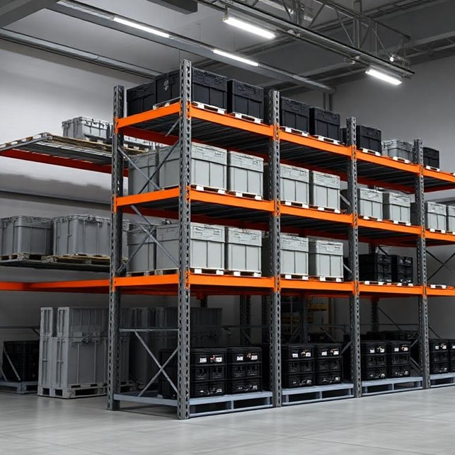 Battery Rack Set 1 Set Rack for 4 Battery Merk Enercentrik Industrial Rack Set for Lithium Battery